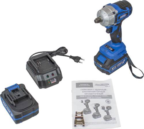 REDBO OAW-21/600BL Гайковерт ударный аккумул. бесщеточ. (21В, 600Нм, Li-Ion 2х4,0Ач;ЗУ 1х2А)