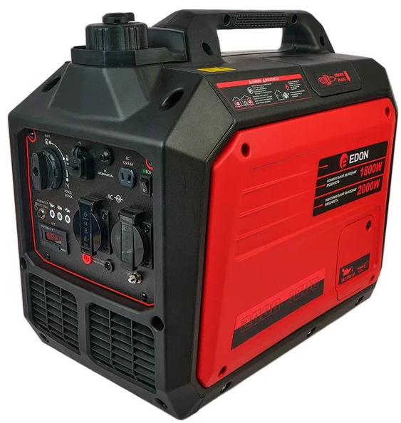 Edon ED-IG-2500 Генератор бензиновый инверторный (79,8см3; 1,8/2,0кВт, USB; ECO-режим, ручн стартер)