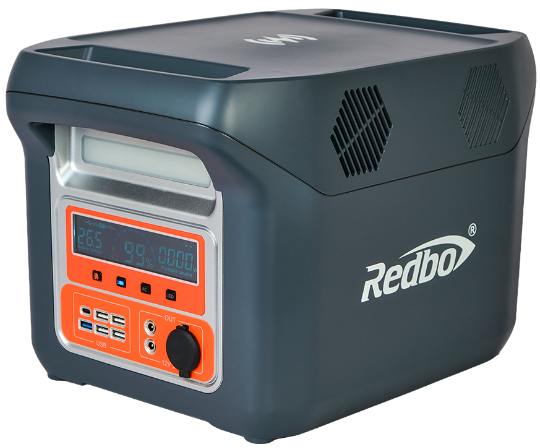 REDBO RES-1600 Электростанция портативная (1600Вт;LiFePO4;12.8В/50Ач(1280Вт/ч), дисплей, LED фонарь)