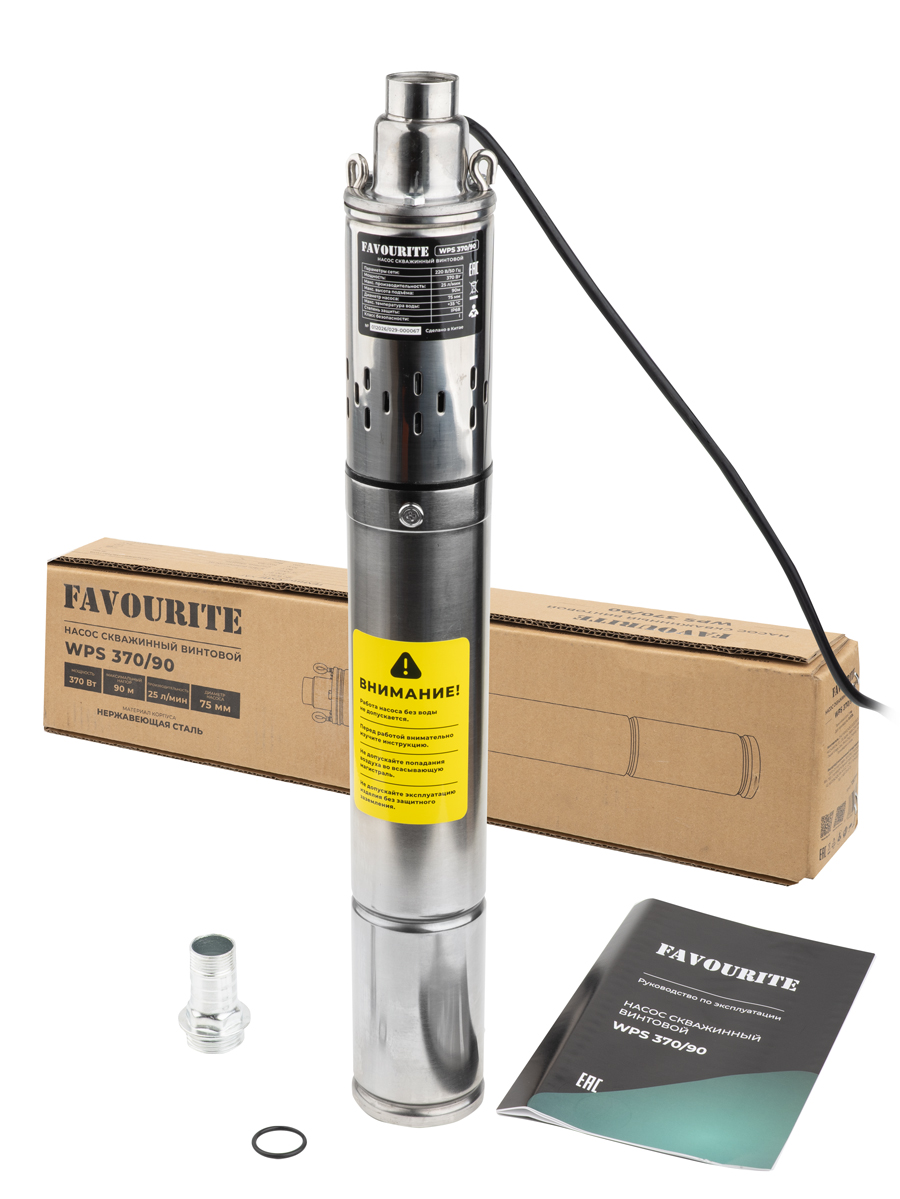 WPS 370/90 Насос скважинный винтовой 370Вт, 90м, 10м FAVOURITE