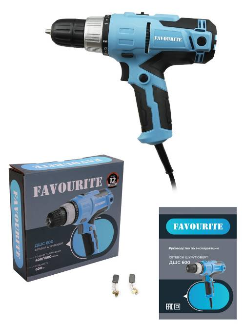 ДШС 500 Сетевой шуруповёрт 500 Вт FAVOURITE
