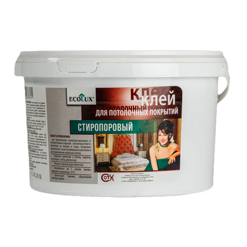 Клей для потолочных покрытий СТИРОПОРОВЫЙ 1,5 кг, 12