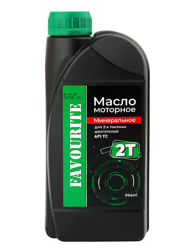 Масло моторное минеральное для 2-х двигателей API TC 946 мл FAVOURITE