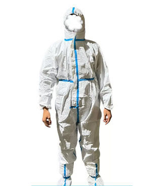 Комбинезон (костюм)  защитный XXL с капюшоном, на молнии, 260 гр.