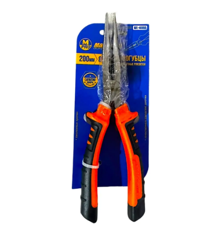 Длинногубцы 200 мм, 8", двухкомпонентные рукоятки,  "Maximum" (Максимум) MX 46955