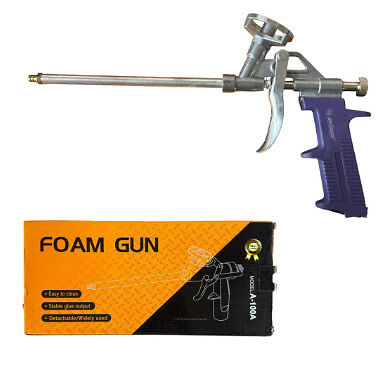 Пистолет для монтажной пены, алюминиевый корпус Foam Gun,фиолетовый