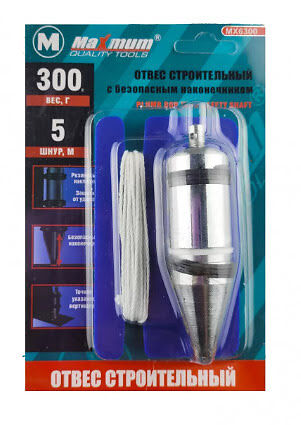 Отвес строительный 300 гр. с безопасным наконечником (2375)