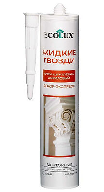 Еcolux ЖГ Клей Монтажный  Декор-Э  белый 290 мл